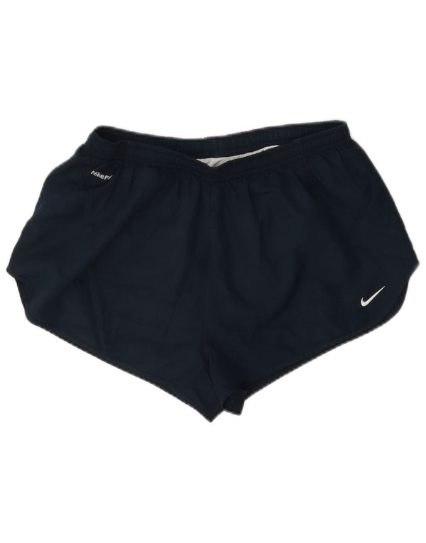 Pantaloni scurti sport Nike pentru femei UK 12 Medium Bleumarin Poliester
