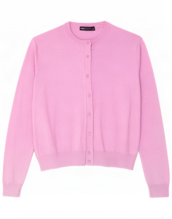 Marks & Spencer Pulover Crop Cardigan pentru femei UK 18 XL Pink Viscose