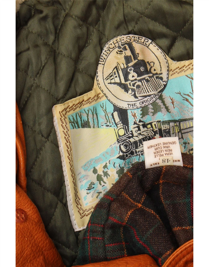 Jachetă din piele pentru bărbați WINCHESTER IT 48 din piele maro medie