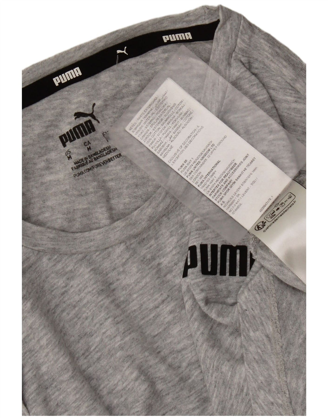 Tricou Puma Femei Top UK 12 Medium Gri Bumbac