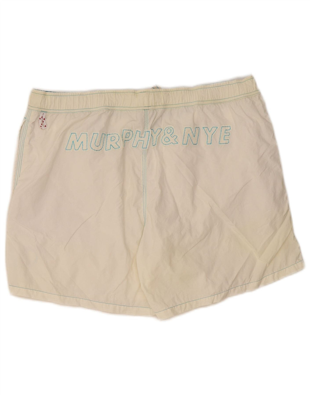 Murphy & Nye Pantaloni scurți de înot grafic pentru bărbați XL, alb, poliamidă