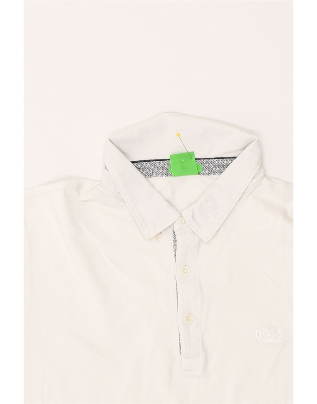 Cămașă polo HUGO BOSS pentru bărbați, cu formă regulată, mare, alb