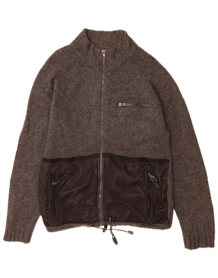 Pulover cardigan pentru bărbați Timberland, lână gri mediu