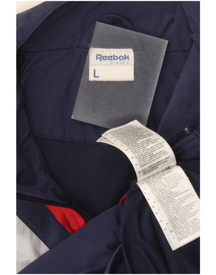 Jachetă de trening pentru bărbați Reebok, mare, albastru, nailon color bloc