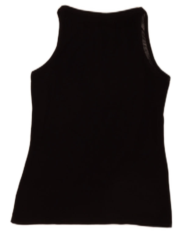 Pierre Cardin Femei Vest Vest Top UK 4 XS Black Flecked