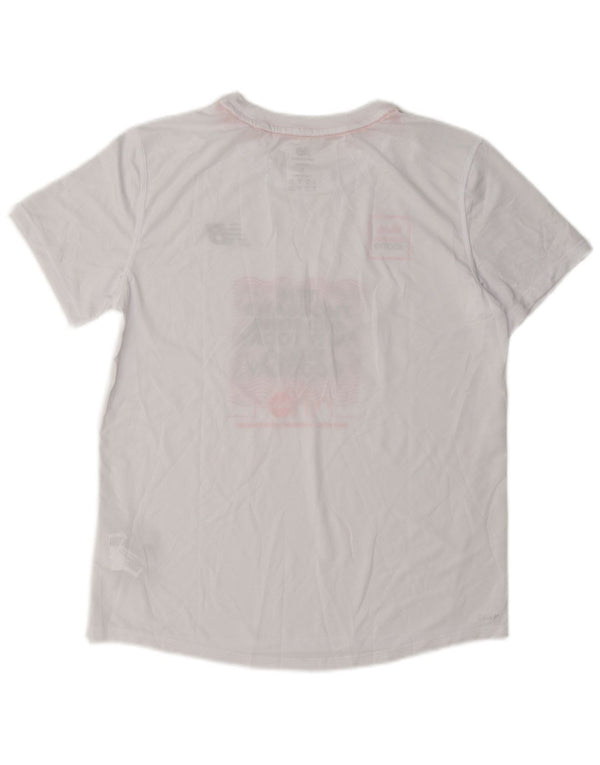 Tricou grafic supradimensionat pentru femei New Balance Top UK 10 Small White