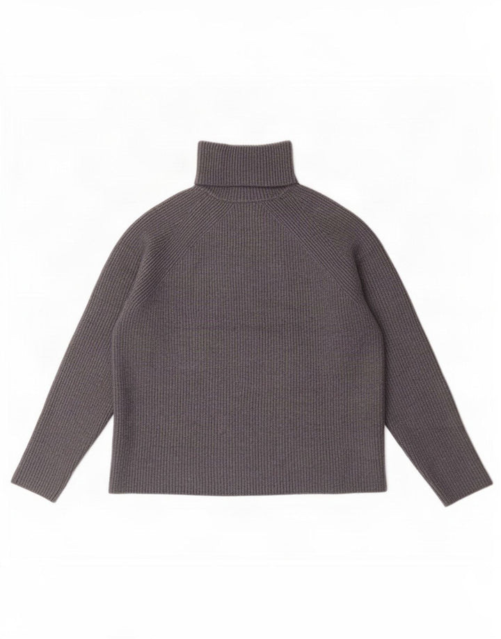 Pulover pentru femei Marks & Spencer Crop cu gât rulat UK 12 Medium Gri