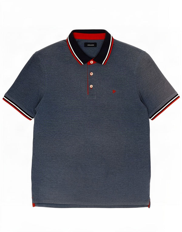 Cămașă polo Jack & Jones pentru bărbați, XL, bumbac bleumarin