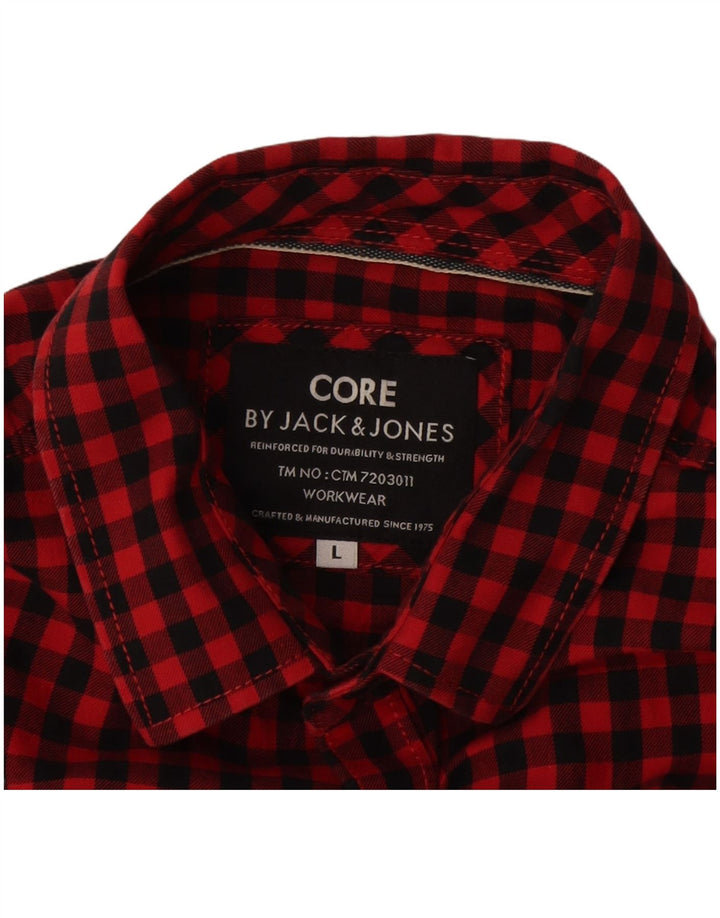 Cămașă Jack & Jones bărbătească mare roșu vichy
