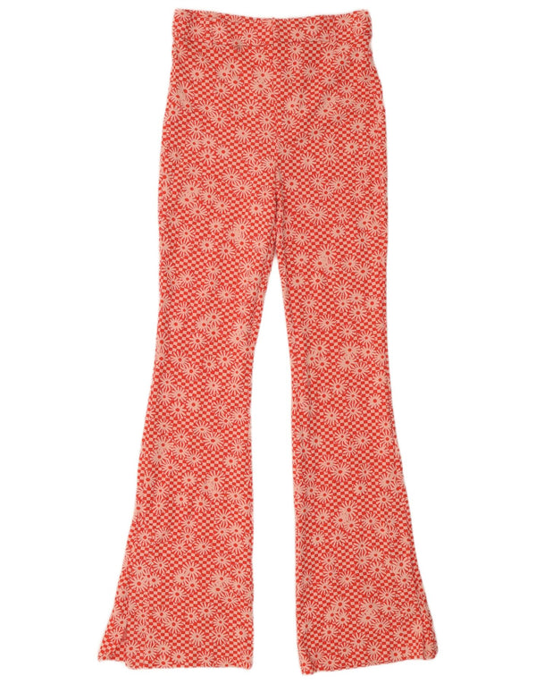 Pantaloni casual Flare pentru femei Zara Mediu L28 L33 Poliester floral portocaliu