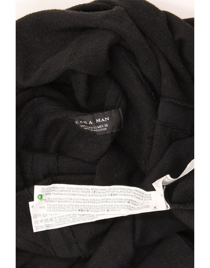 Pulover pentru bărbați Zara, cu gât rulat, bumbac mic, negru