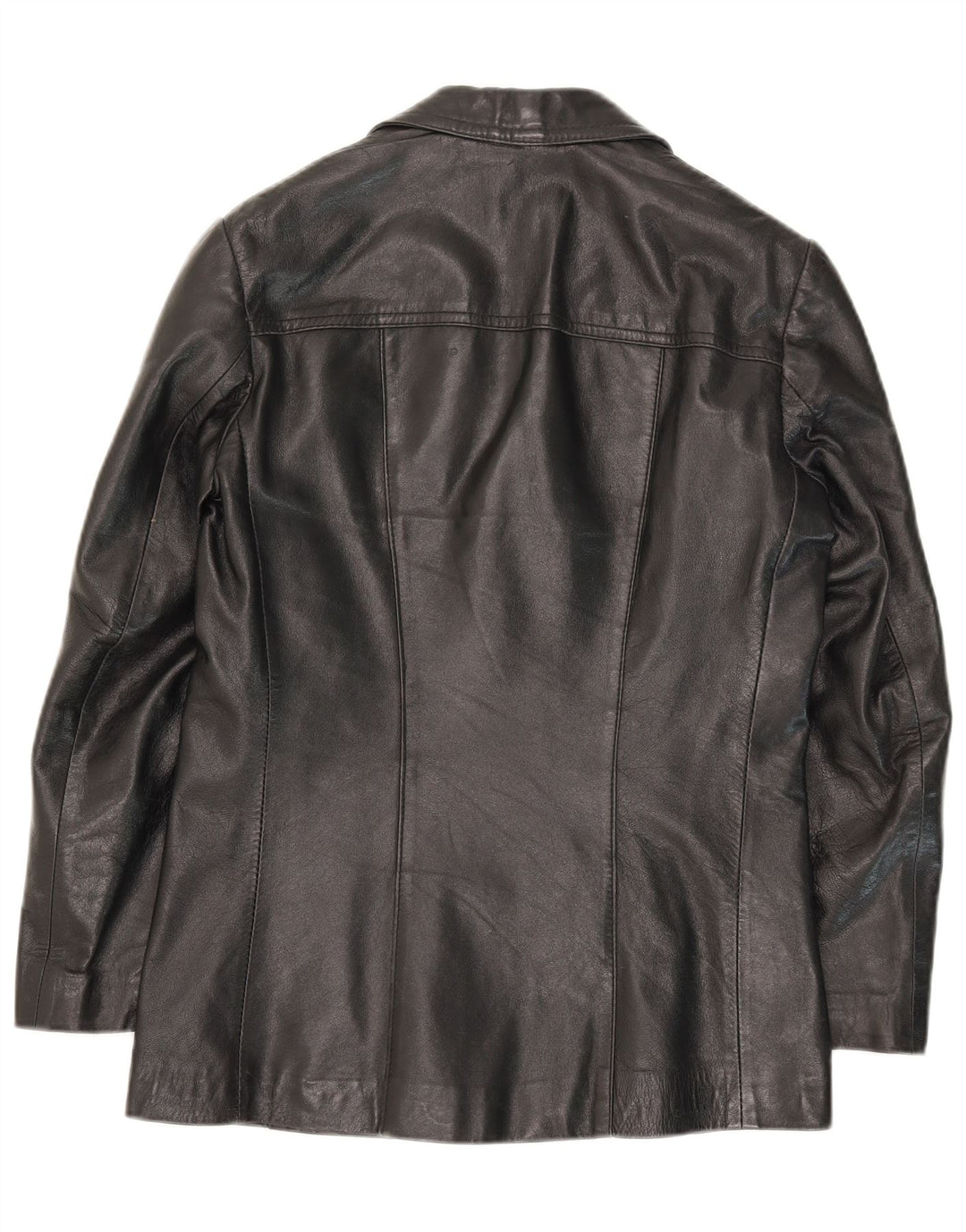 Geaca de piele vintage pentru barbati IT 48 Medium Black Leather