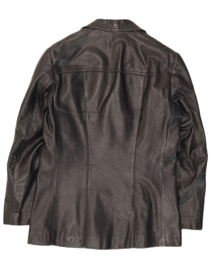 Geaca de piele vintage pentru barbati IT 48 Medium Black Leather