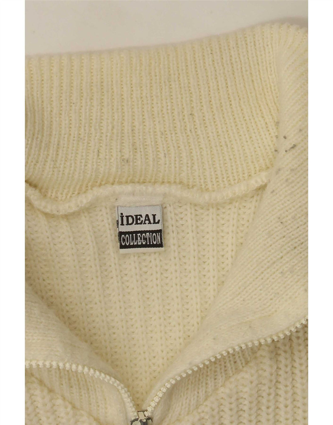 Pulover Ideal pentru bărbați, cu fermoar, cu gât, mare, alb, color block