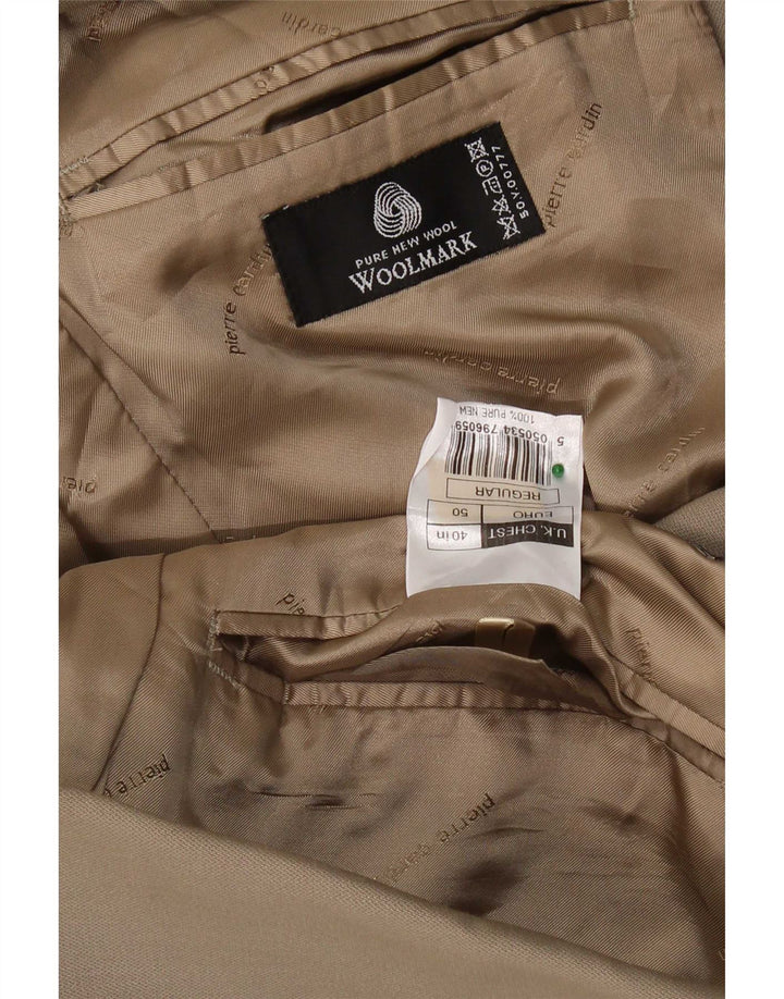Jachetă blazer pentru femei Pierre Cardin cu 3 nasturi UK 40 mare, bej, lână nouă