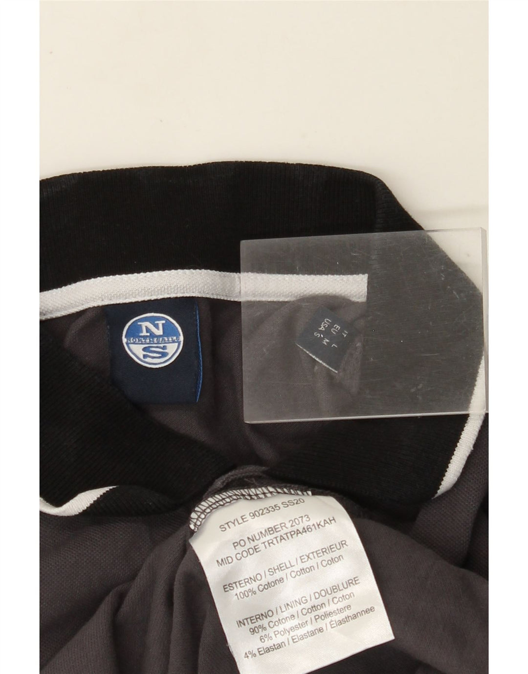 NORTH SAILS Tricou polo cu grafică pentru bărbați, bumbac gri mic