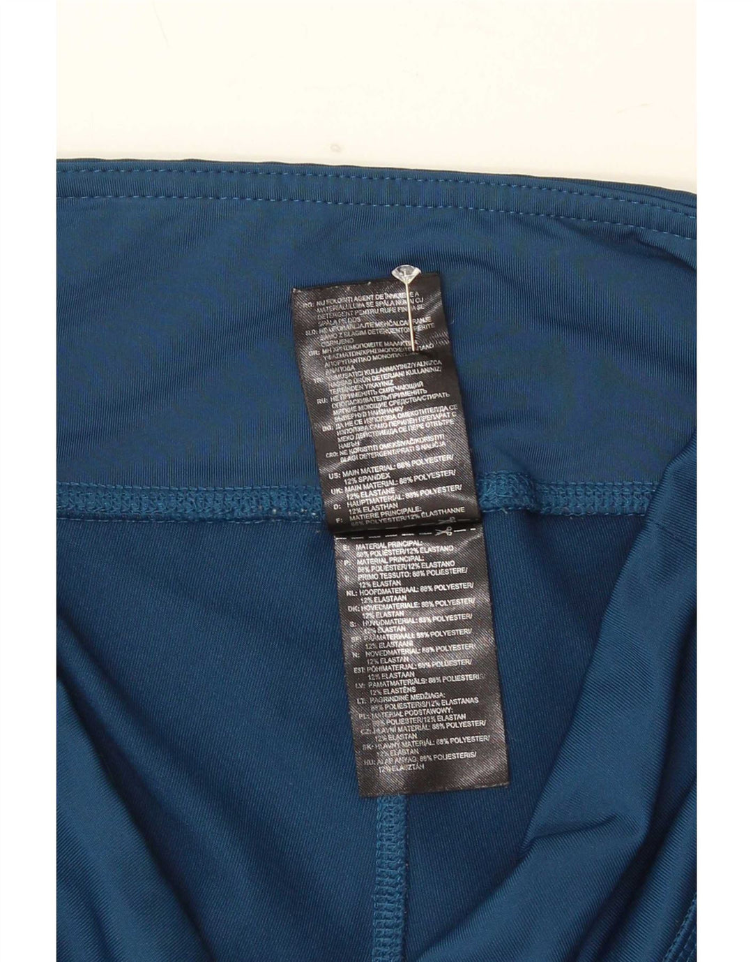 Leggings Capri Adidas pentru femei Marea Britanie 12/14 Poliester albastru mediu