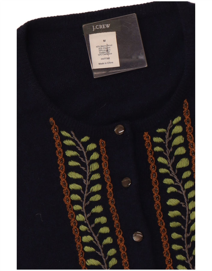 J. CREW Pulover cardigan cu mâneci 3/4 pentru femei UK 12 Mediu Bleumarin Floral