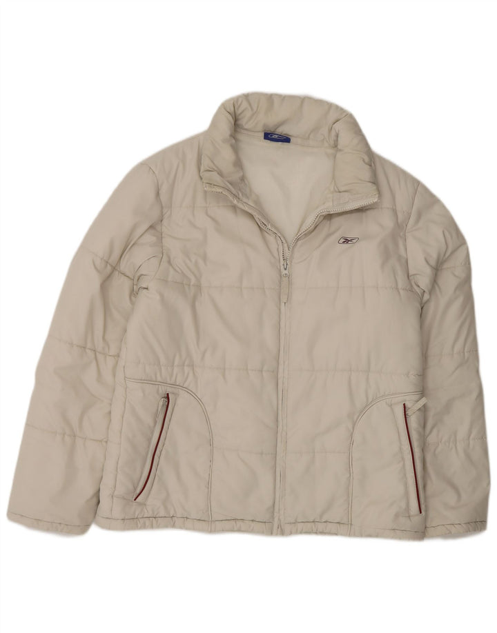 Jachetă Windbreaker pentru femei Reebok UK 16, mare, alb, poliester Sport