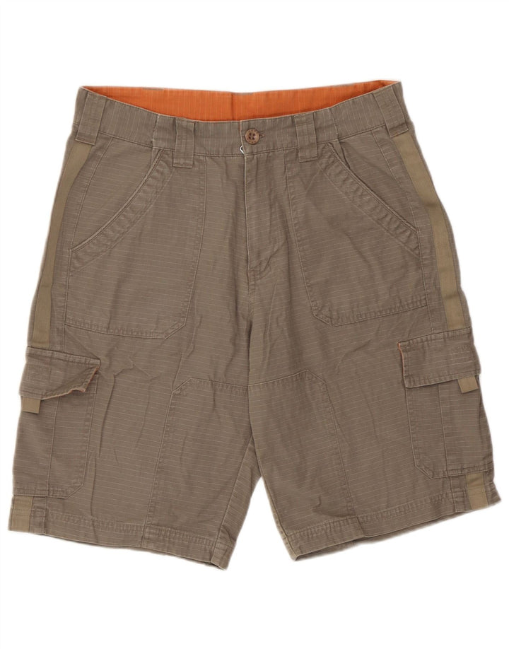 Pantaloni scurti cargo vintage pentru bărbați IT 48 Medium W30 Gri Pinstripe