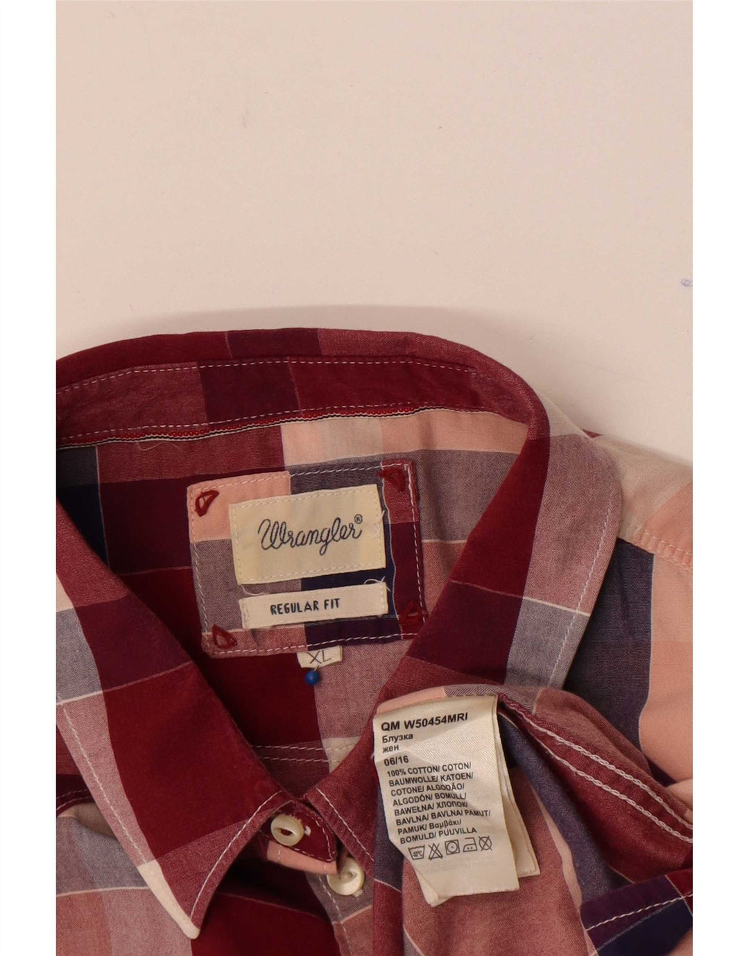 Cămașă Wrangler pentru femei, cu tăiere obișnuită, UK 18 XL, bumbac cu carouri multicolore
