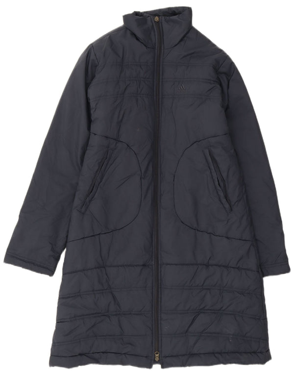 Pardesiu căptușit pentru femei Adidas UK 12 Medium Bleumarin Poliester