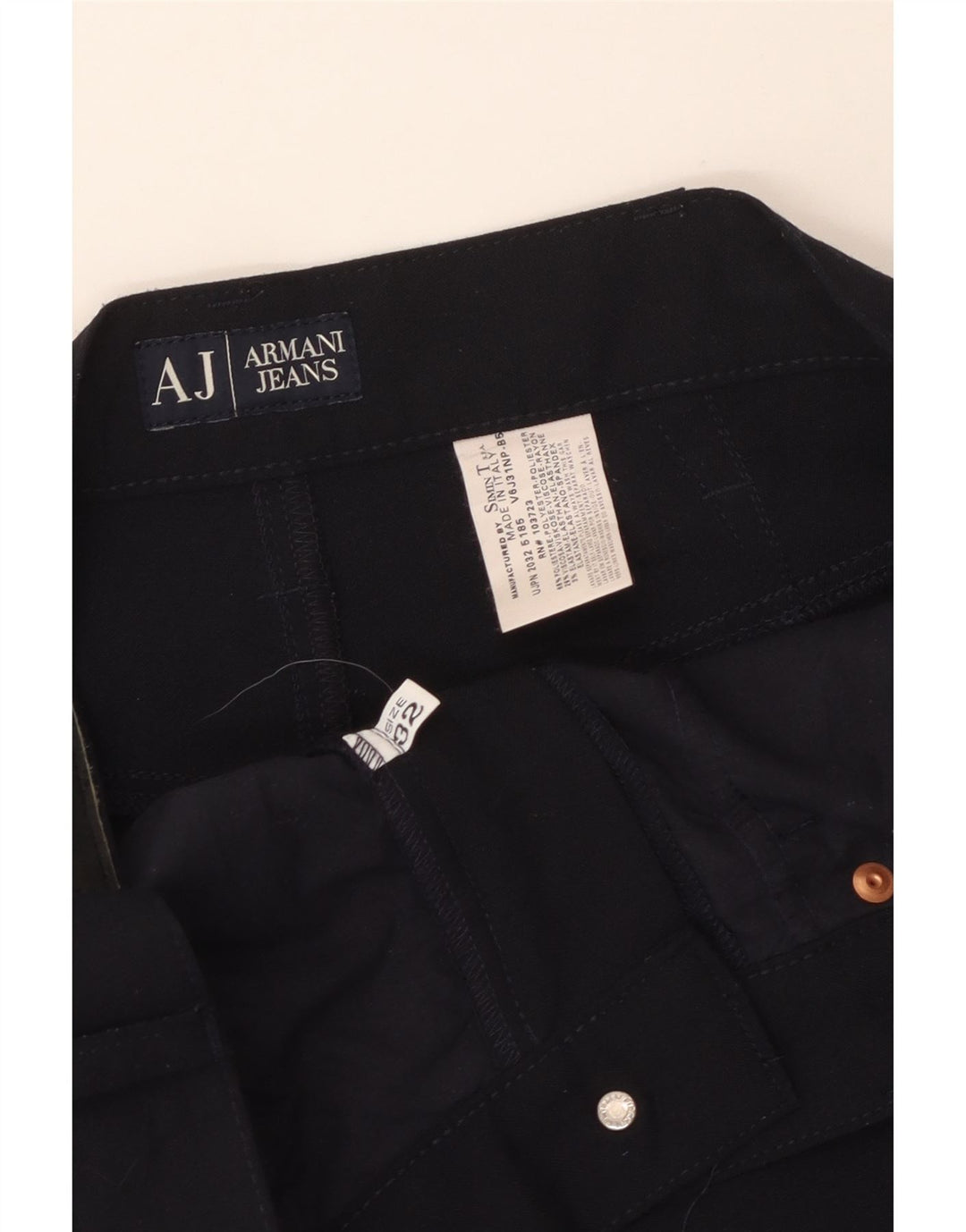 Pantaloni casual drepti pentru bărbați Armani L32 L29 Poliester bleumarin