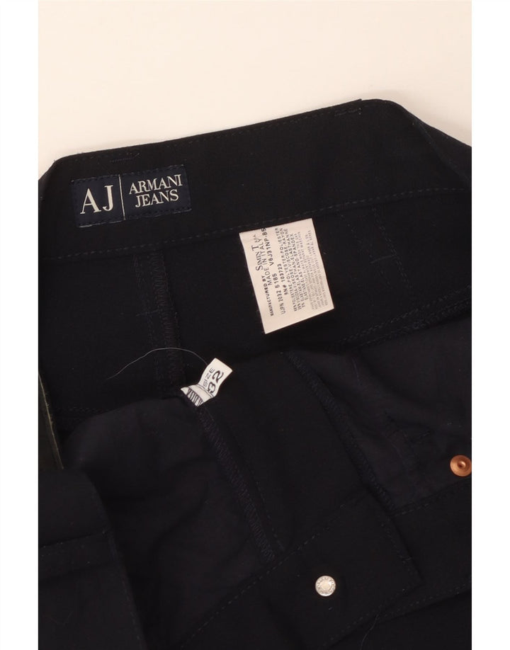 Pantaloni casual drepti pentru bărbați Armani L32 L29 Poliester bleumarin