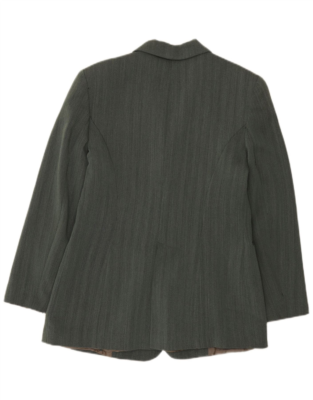 Jachetă vintage pentru femei la dublu piept IT 42 Medium Green Herringbone