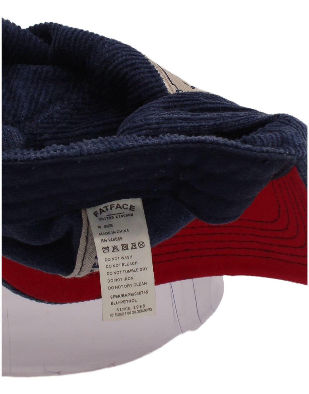 Şapcă de baseball Fat Face Boys Graphic Corduroy 11-12 ani Mediu Bleumarin