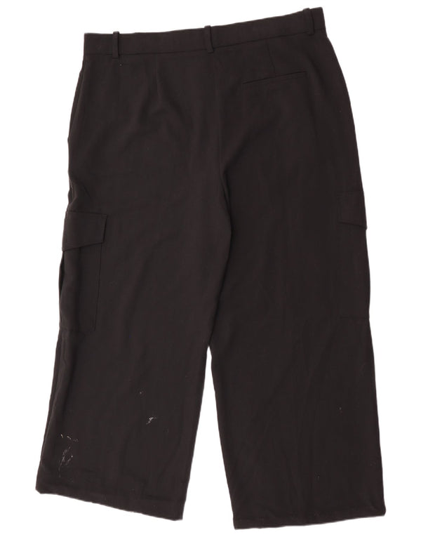 Marks & Spencer Pantaloni cargo drepti pentru femei UK 18 XL W38 L25 Negri