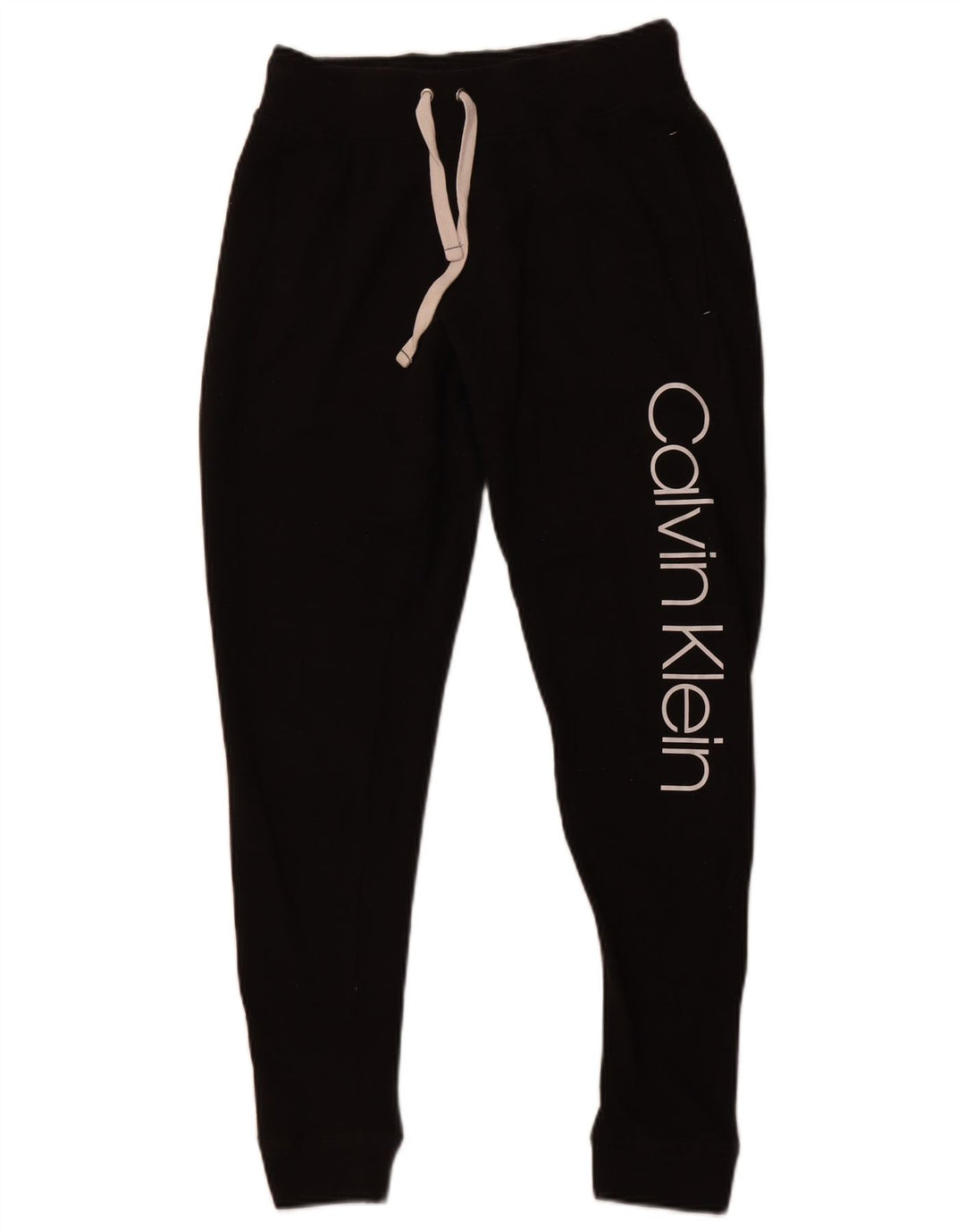 CALVIN KLEIN Pantaloni de trening grafic pentru femei Joggeri UK 6 XS Negru