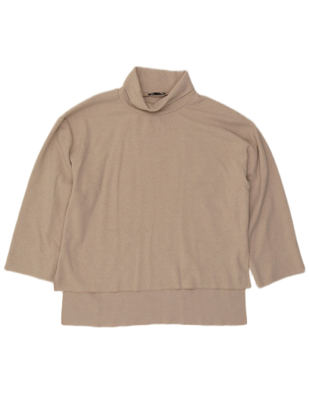 Top femeie Zara cu mâneci 3/4 UK 16 mare bej