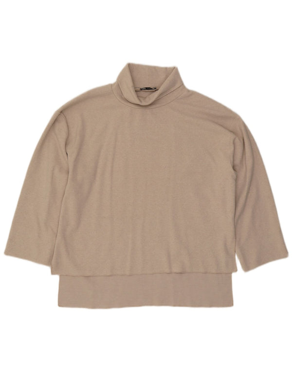 Top femeie Zara cu mâneci 3/4 UK 16 mare bej