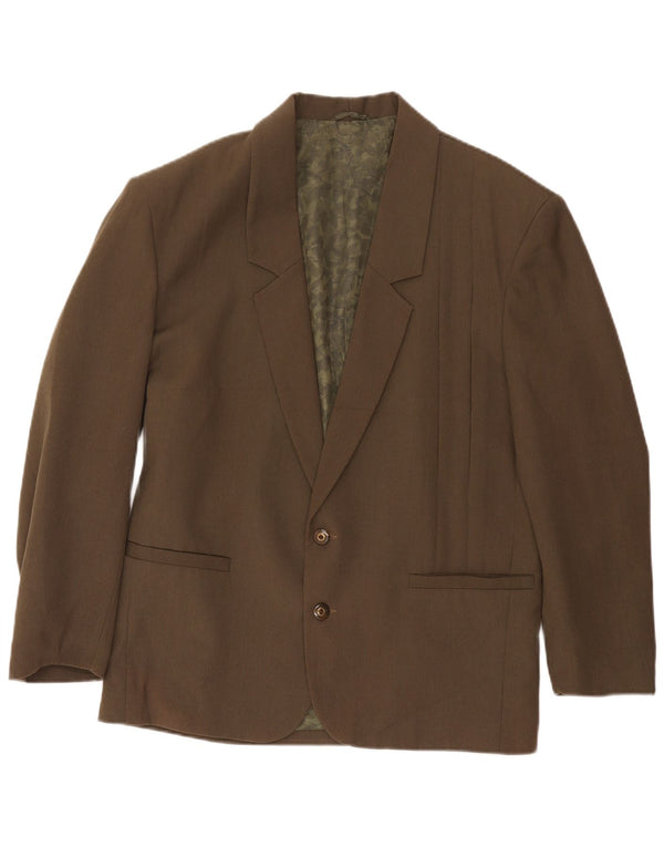 Jachetă vintage pentru bărbați cu 2 nasturi, UK 38 Medium Khaki Classic