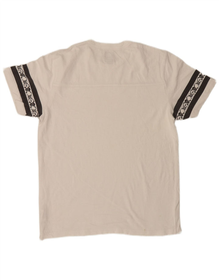 Tricou grafic Vans pentru bărbați Top mediu alb din bumbac color bloc
