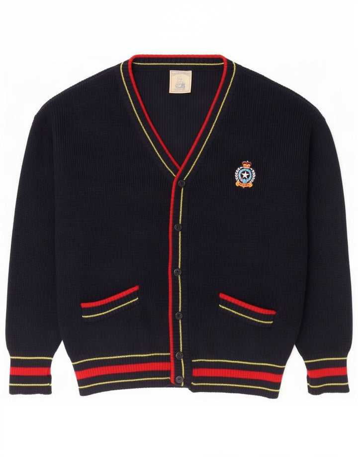 Cardigan Vintage pentru bărbați, lână mare, albastru