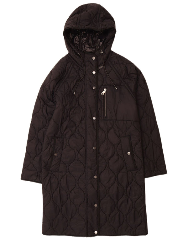 Dkny pardesiu matlasat supradimensionat pentru femei UK 10, mic, negru, nailon