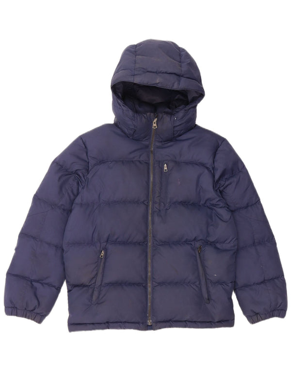 Jachetă căptușită cu glugă Polo Ralph Lauren pentru băieți 10-11 ani, mediu bleumarin