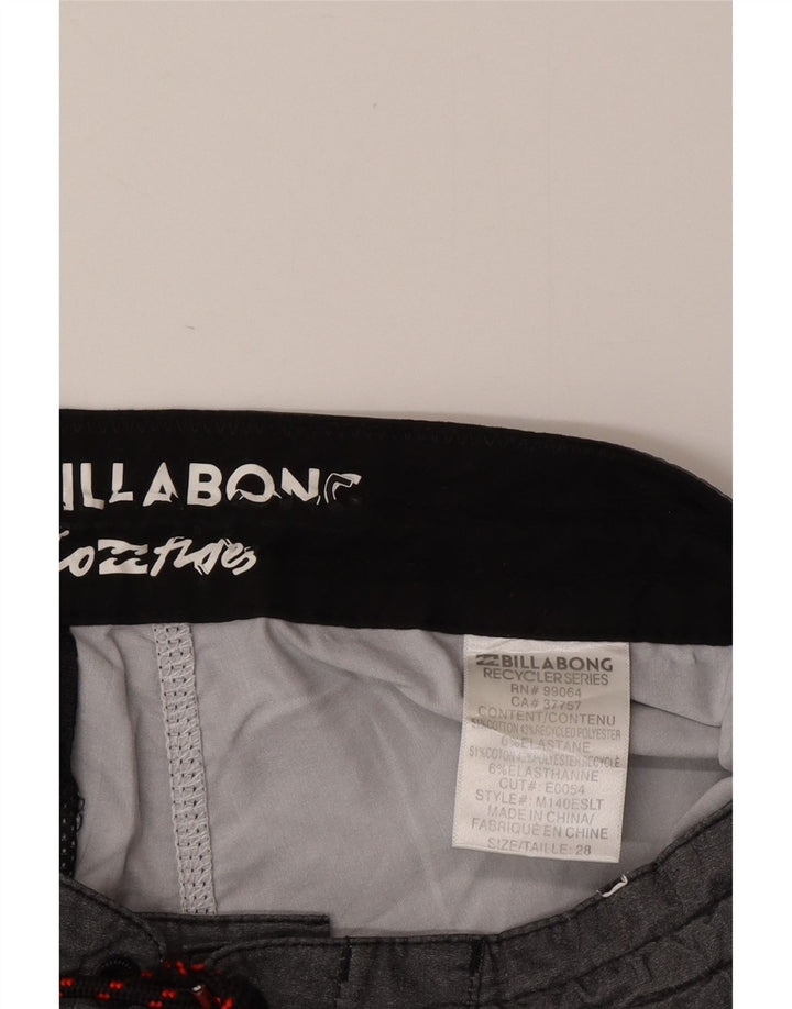 Pantaloni scurți de înot BILLABONG pentru bărbați, bumbac cu dungi gri mici