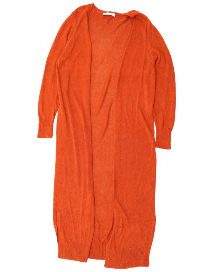Pulover cardigan deschis pentru femei Zara UK 14 Viscoză portocalie medie