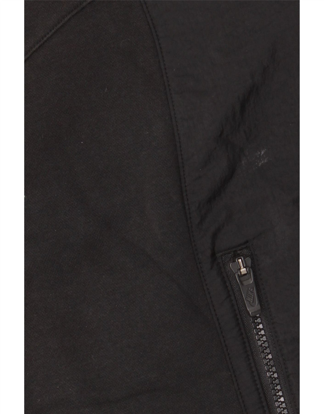Pulover Nike pentru bărbați, cu fermoar, bumbac, negru