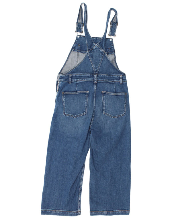 Fat Face Salopete pentru femei Capri Jeans UK 12 Medium W32 L21 Blue Bumbac