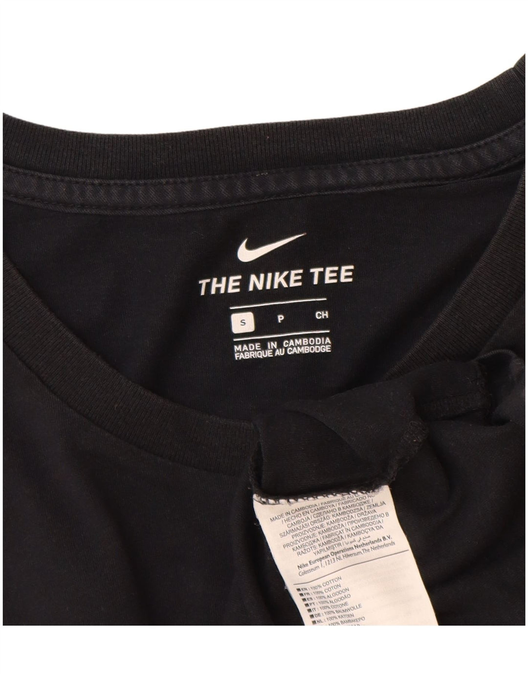 Tricou grafic Nike pentru bărbați Top mic, negru, bumbac