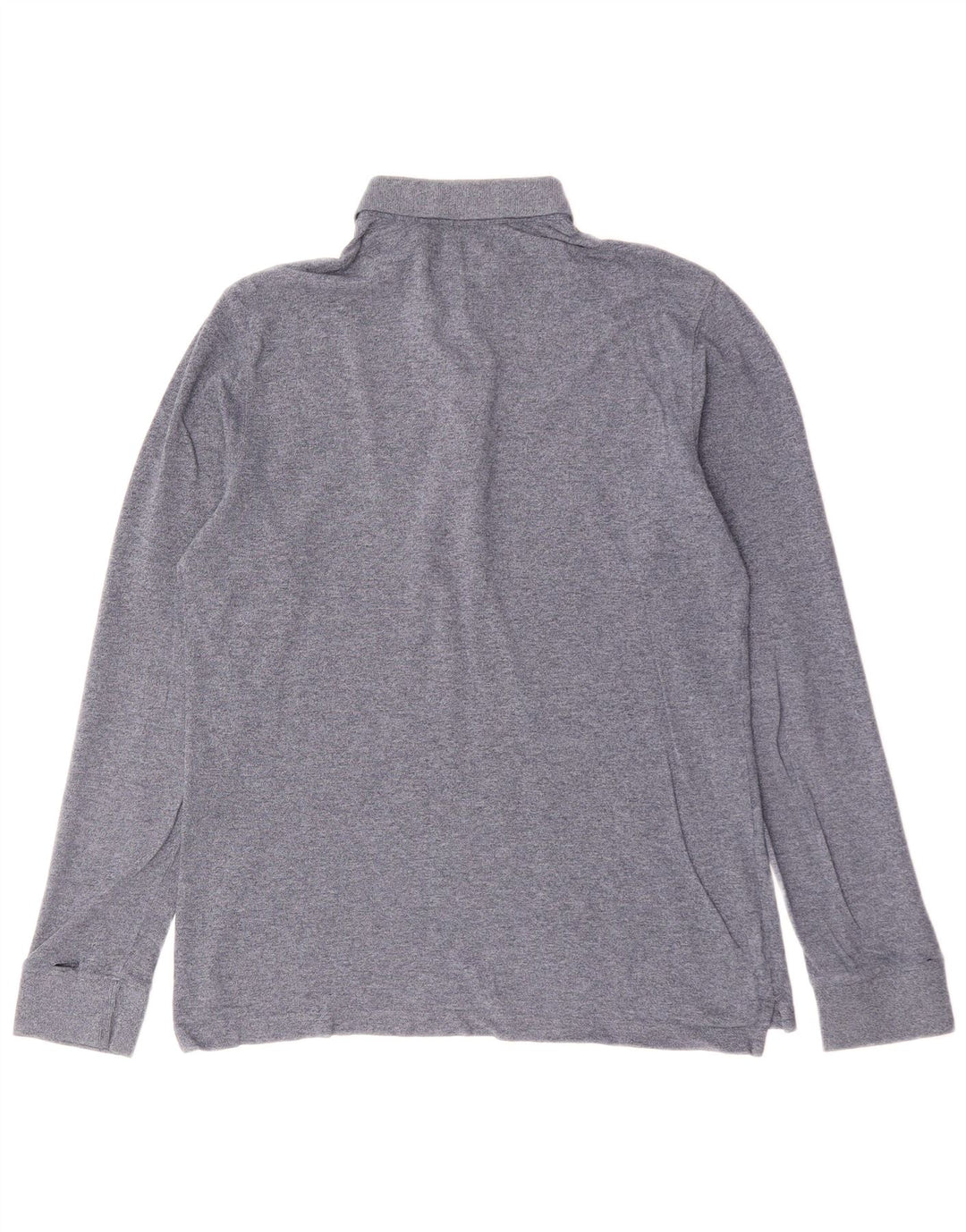 MASSIMO DUTTI Tricou polo cu mânecă lungă pentru bărbați, gri mediu