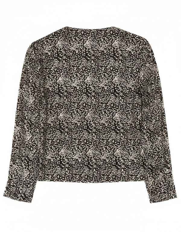 Bluză cu mânecă lungă pentru femei C & A Top EU 40 Medium Black Animal Print