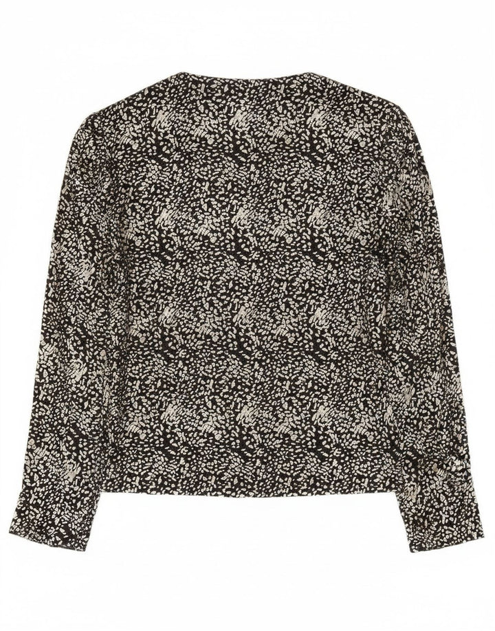 Bluză cu mânecă lungă pentru femei C & A Top EU 40 Medium Black Animal Print