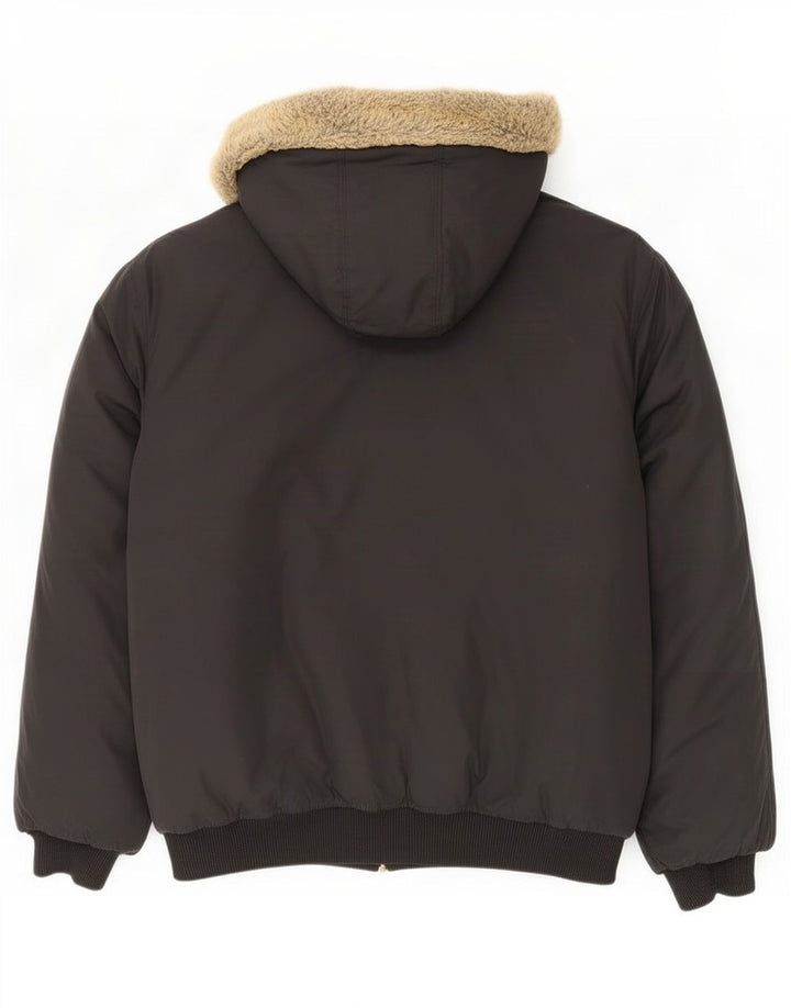Jachetă căptușită cu glugă pentru bărbați Adidas UK 42 XL poliester negru