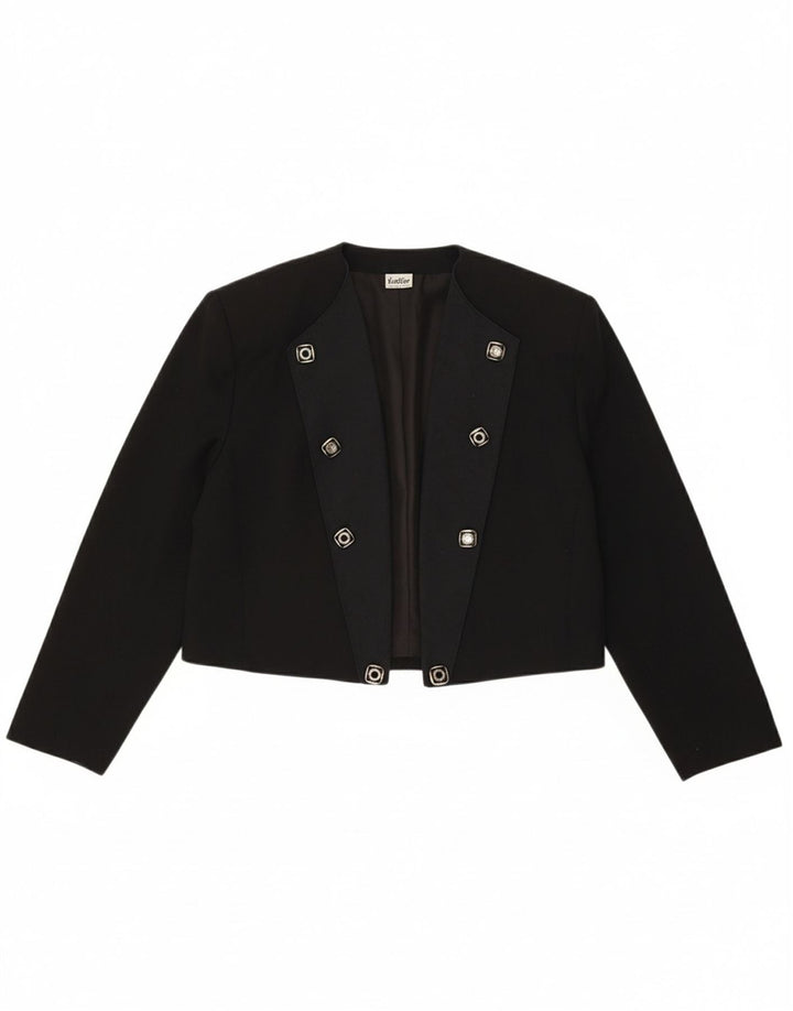 TRAFFIC Womens Bolero Jacket UK 14 Medium Black Polyester