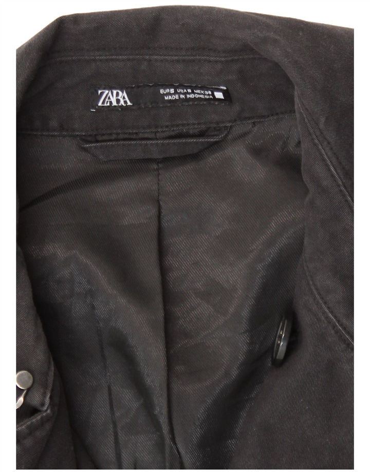 Trench pentru bărbați Zara UK 36 Mic Negru